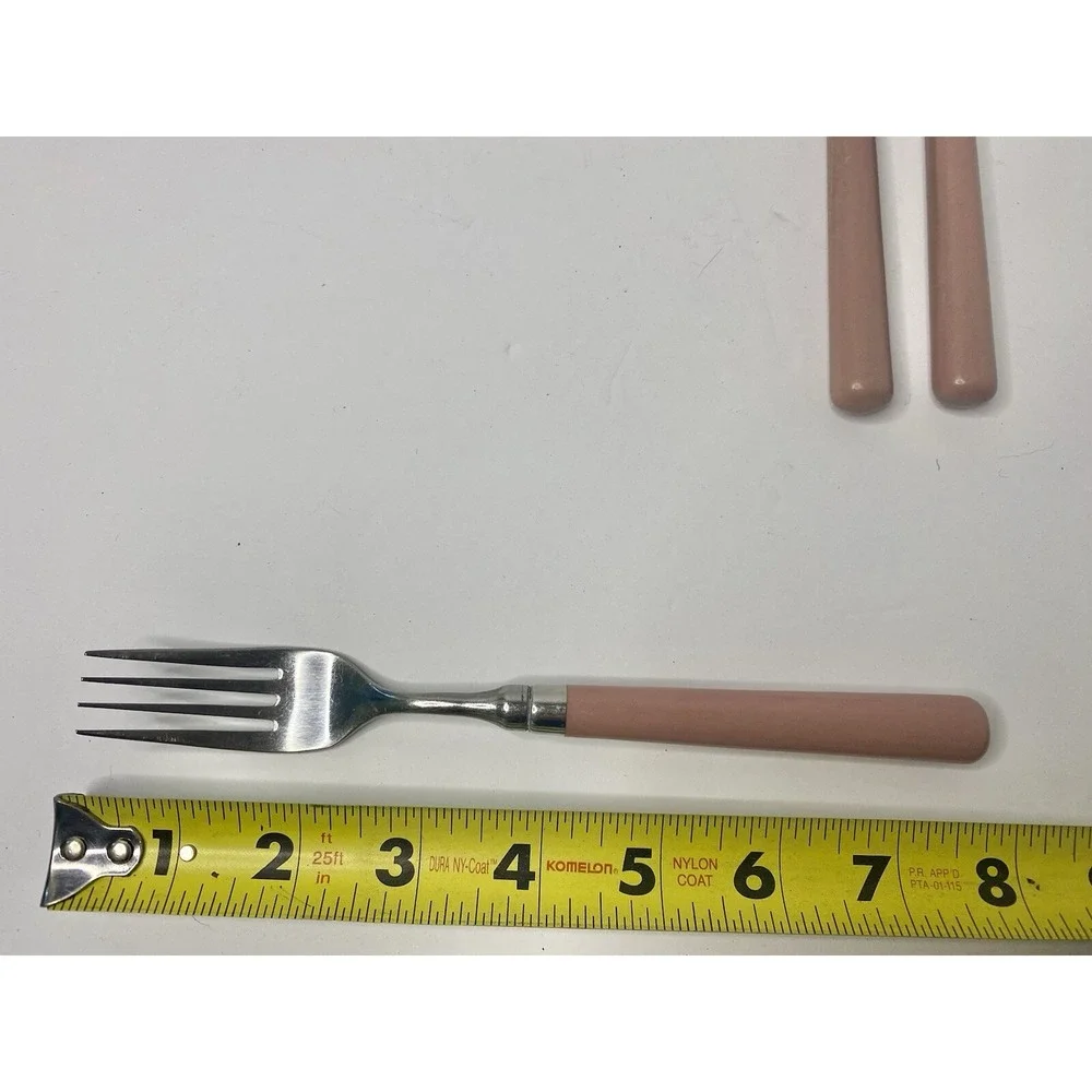 3 Stanley Roberts Spectrum Mauve Handle Flatware Dinner Forks Replacements